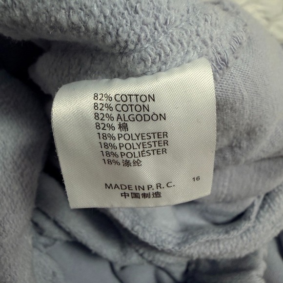 Brandy Melville Light Blue Jogger Sweatpants Women's Elastic Waist Fleece - Picture 7 of 7